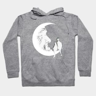 Moon and cats Hoodie
